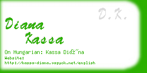 diana kassa business card